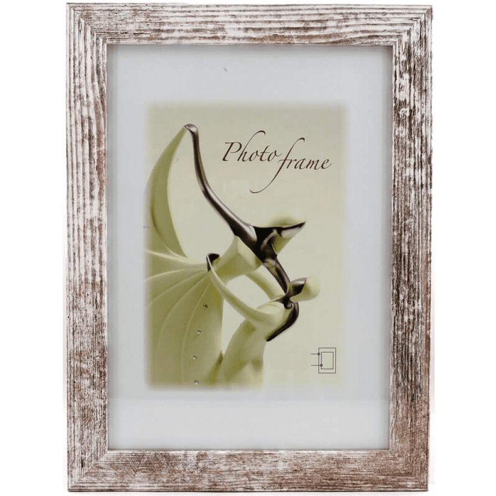 Фоторамка "215-2746", 21х29.7 см, дерево со стеклом, коричневый, белый