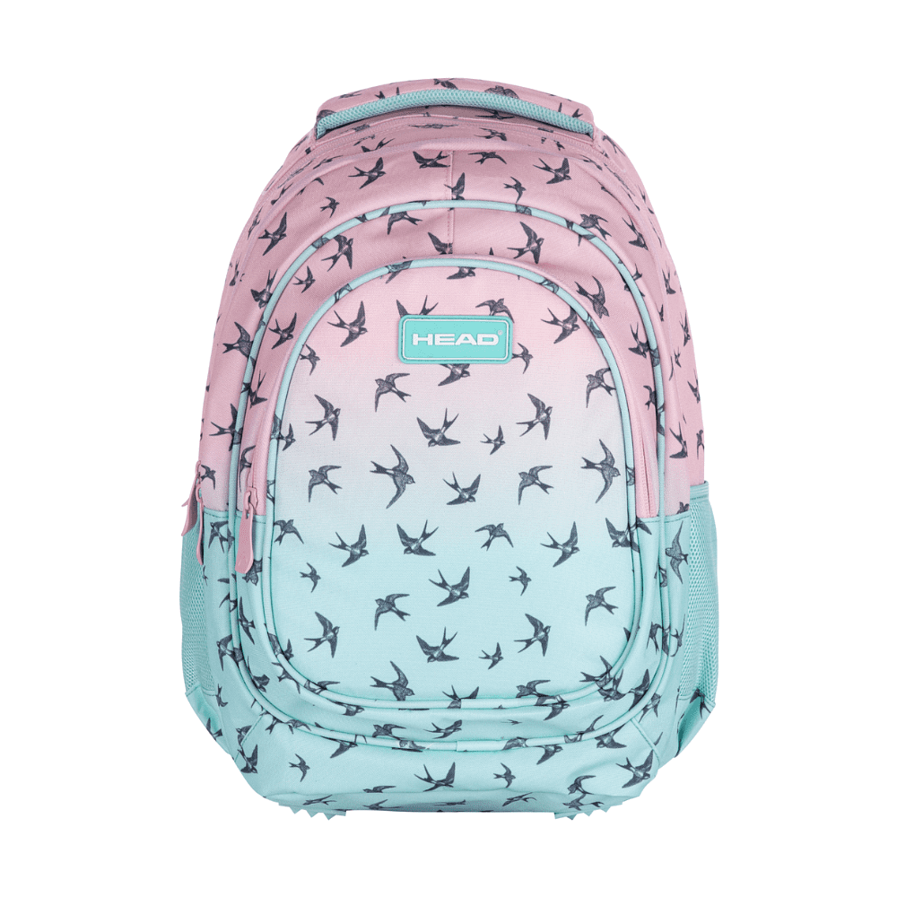 Рюкзак молодежный "Ombre Effect Swallows Dance", голубой, розовый - 3