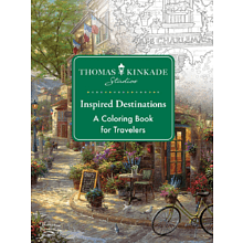 Раскраска на английском языке "Thomas Kinkade Studios. Inspired Destinations. A Coloring Book for Travelers"