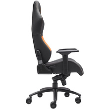 Кресло игровое EVERPROF "Jaguar", экокожа, металл, черный, оранжевый