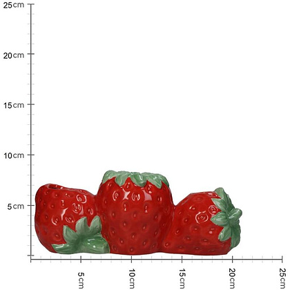 Ваза «Strawberry», фаянс, красный - 5