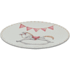 Тарелка керамическая "Лошадка", 20 см, белый, розовый - 2