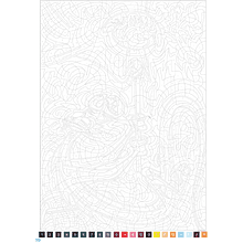 Раскраска по номерам на французском языке "Coloriages mystères Disney - Hiver" 