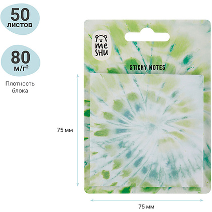 Бумага для заметок "Candy color. Lime", 75x75 мм, 50 листов, разноцветный - 2