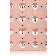 Обложка для паспорта "Sleep Foxes", ПВХ, розовый