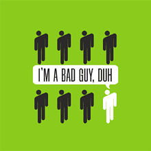 Стеганый плед для пикника «I’m a bad guy», зеленый