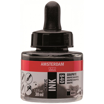 Жидкий акрил "Amsterdam", 840 графитовый, 30 мл, банка