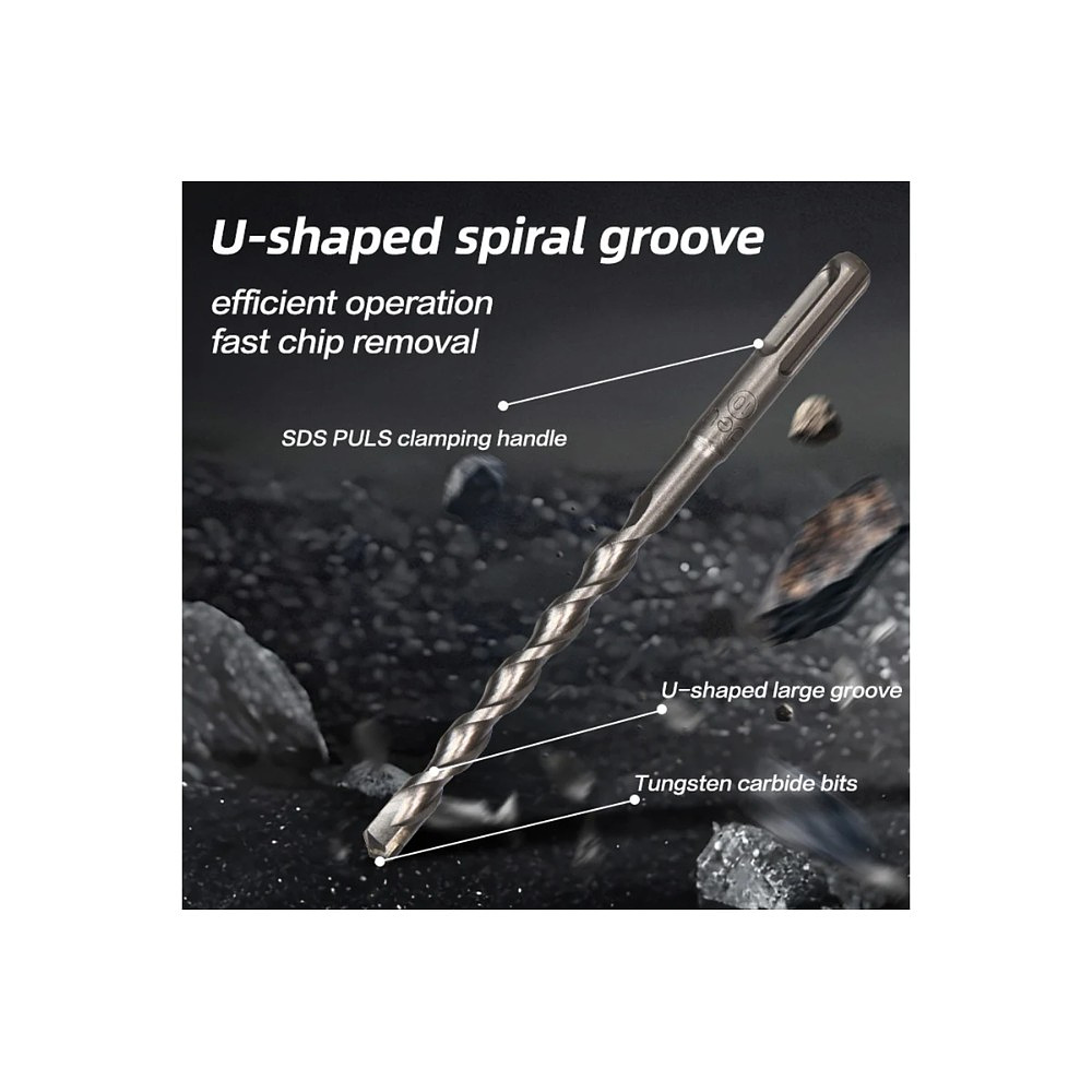 Бур по бетону Deli YS EDH-Y101600, 10x160 мм, SDS-PLUS - 3 Бур по бетону Deli YS EDH-Y101600, 10x160 мм, SDS-PLUS - 3