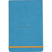 Блокнот "Rhodiarama Webnotepad" на резинке, A5, 96 листов, линейка, лазурный