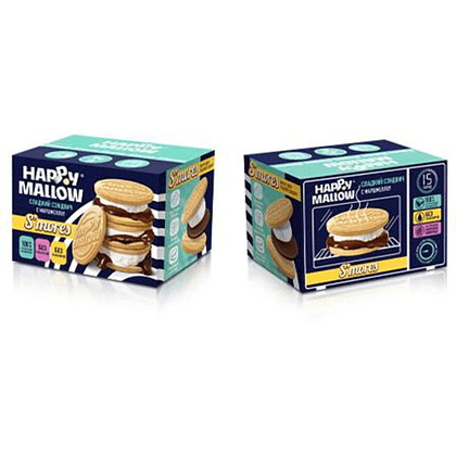 Печенье "HAPPY MALLOW. Набор для горячего сэндвича", с маршмеллоу и шоколадом, 180 гр. - 2