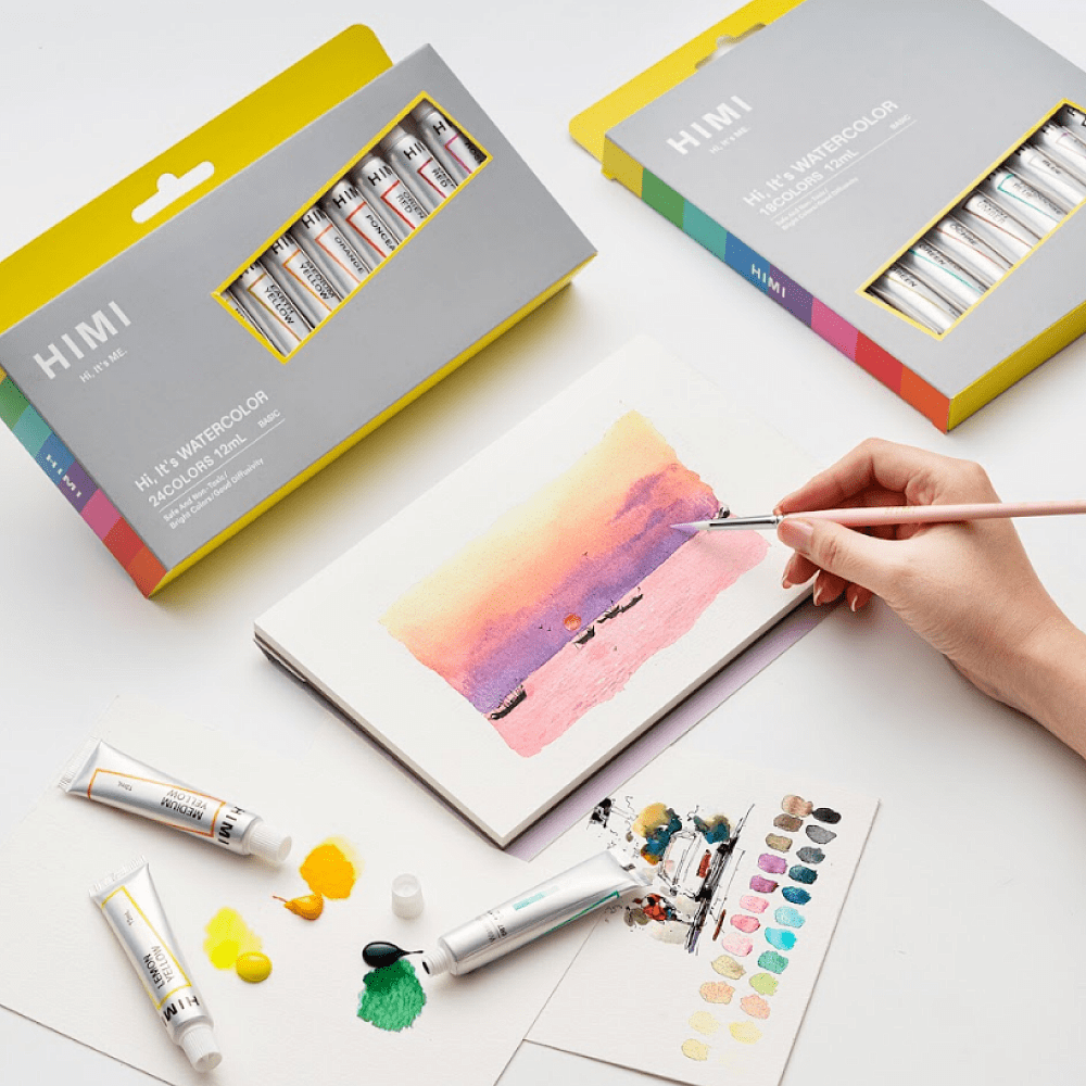 Краски акварельные "Himi Miya", 24 цвета, тубы - 4