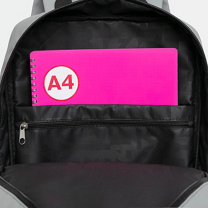 Рюкзак молодежный "Greezly" с карманом для ноутбука, серый - 6