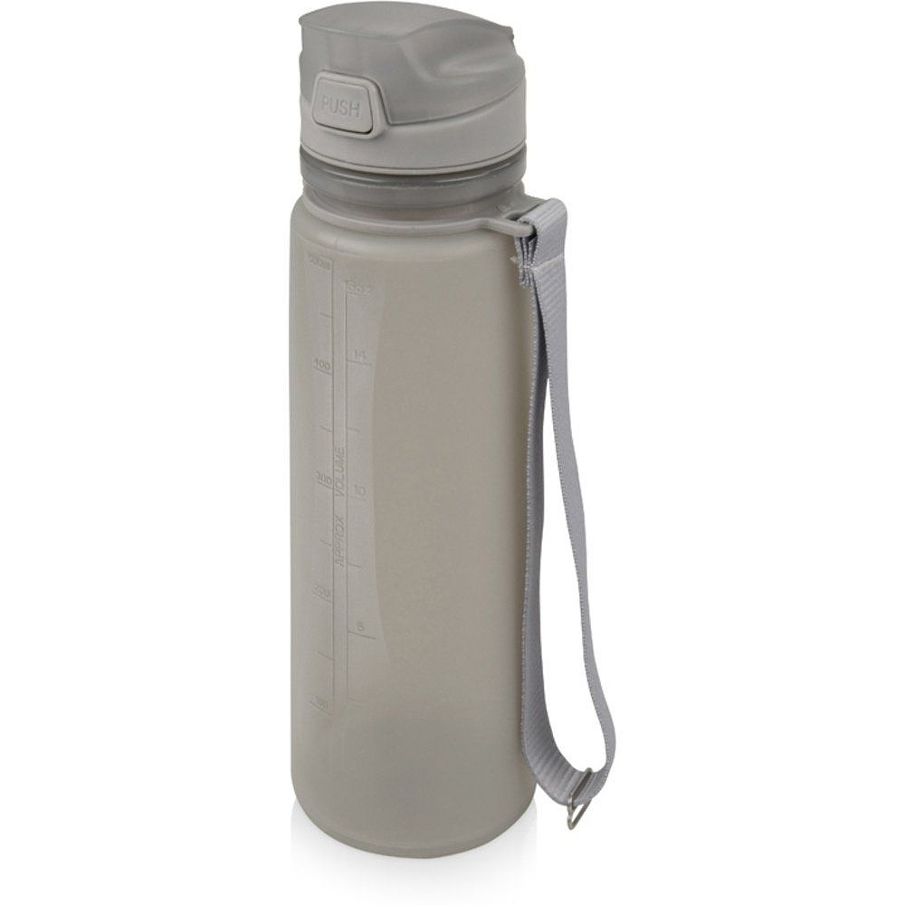 Бутылка для воды "Твист", силикон, пластик, 500 мл, серый