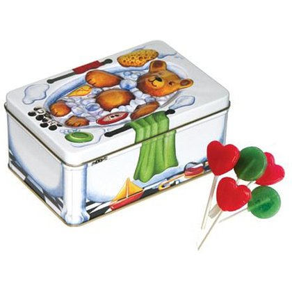 Карамель леденцовая "Мишка", ж/б.,  180 гр., клубника, яблоко - 2