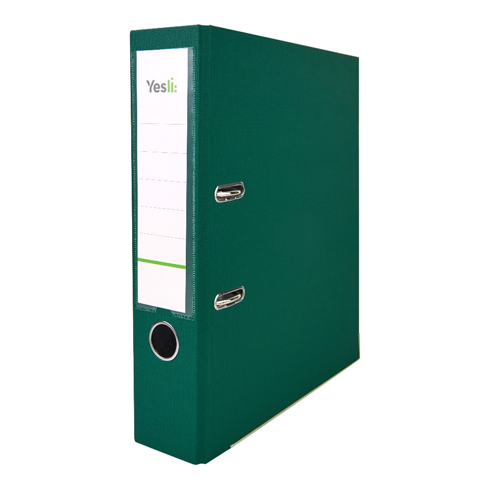 Папка-регистратор "Yesli:", А4,  75 мм, ПВХ Эко, зеленый