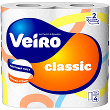 Бумага туалетная "Veiro Classic", 2 слоя, 24 рулона
