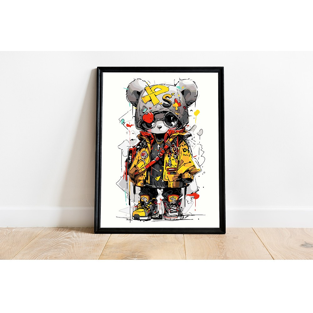 Картина по номерам "Граффити панда" - 3