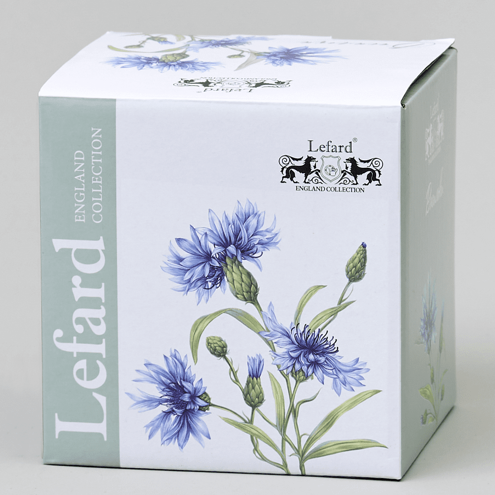 Кружка фарфоровая "Васильки", 350 мл, белый - 2