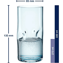 Стакан стеклянный "Vesuvio", 330 мл, прозрачный синий