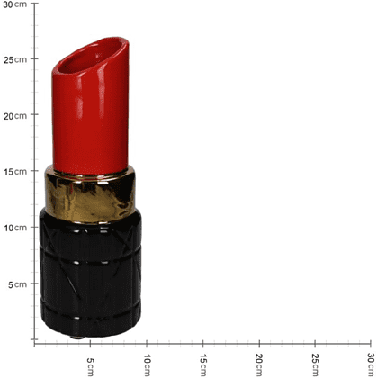 Ваза "Lipstick", керамическая, красный, чёрный - 3