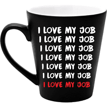 Кружка "I love my job", керамика, 350 мл, черный