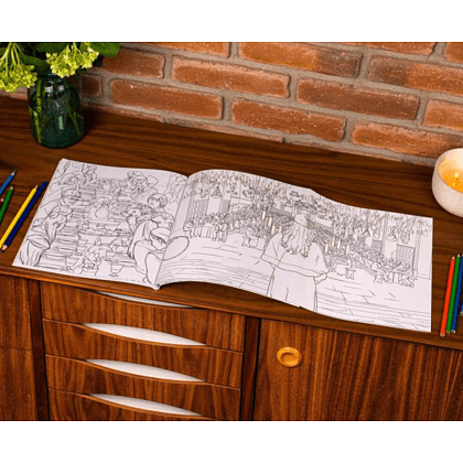 Раскраска на английском языке "Harry Potter. Glow in the Dark Coloring Book"  - 6