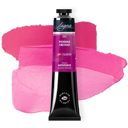 Краски акриловые "Ладога", 335 розовая светлая, 46 мл., туба - 2 Краски акриловые "Ладога", 335 розовая светлая, 46 мл., туба - 2