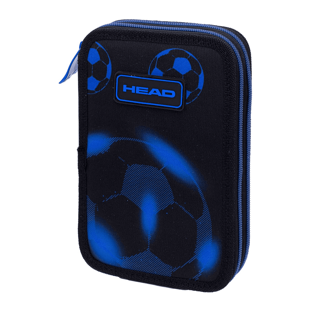 Пенал-книжка "Neo Blue Football", 2 отделения, синий, черный