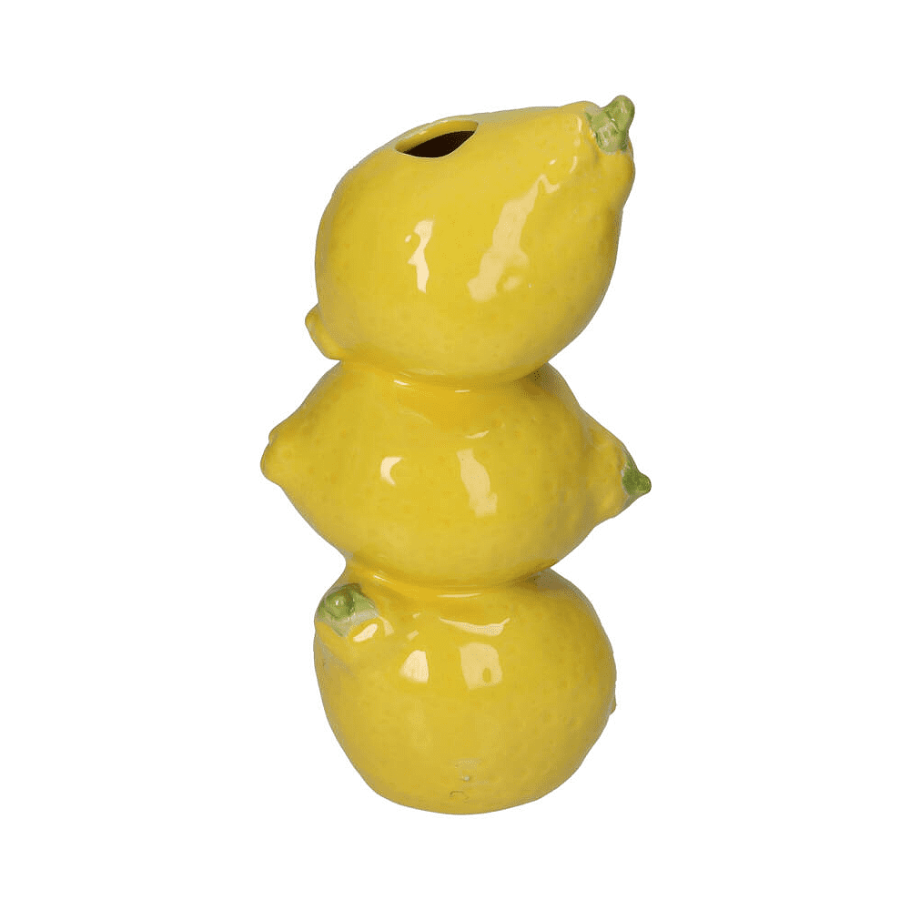 Ваза "Lemon", керамика, 20х9х11 см, желтый
