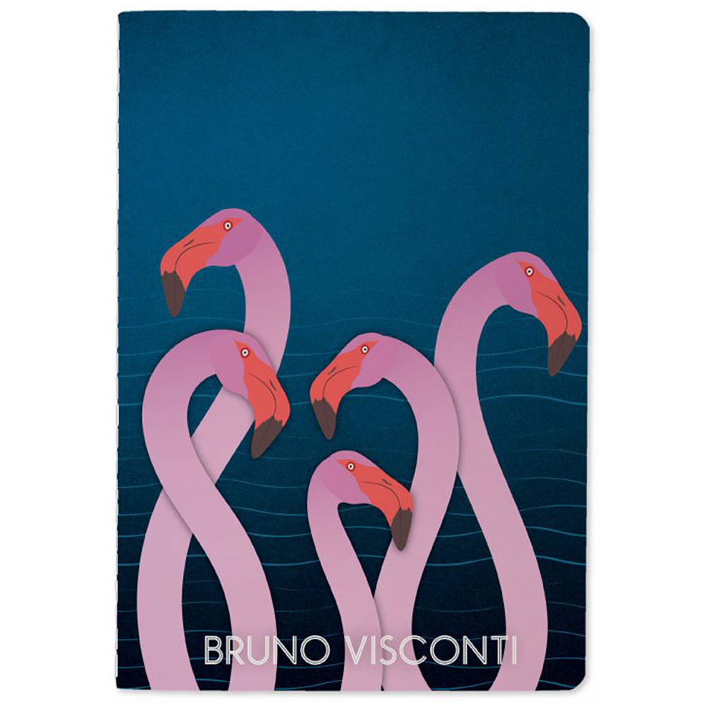 Тетрадь "Фламинго", А5, 40 листов, клетка, разноцветный