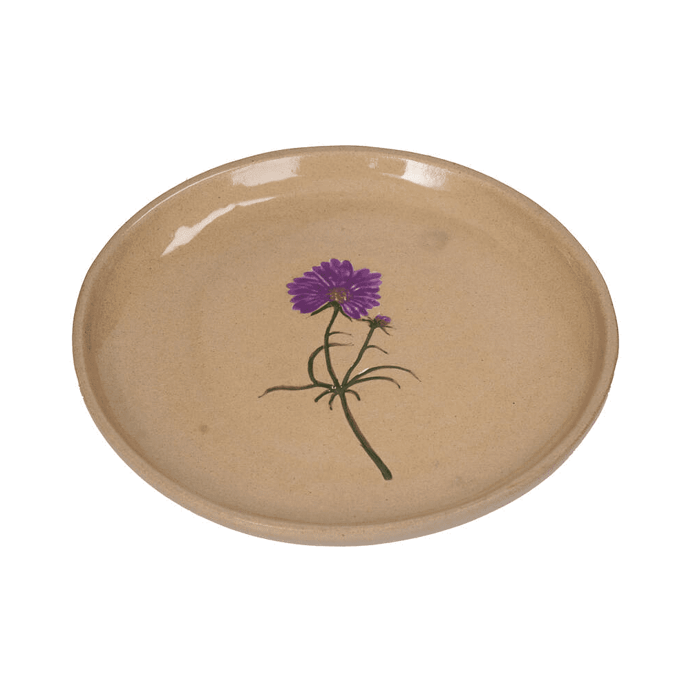 Тарелка керамическая "Flower", 20.2х20.2 см, бежевый