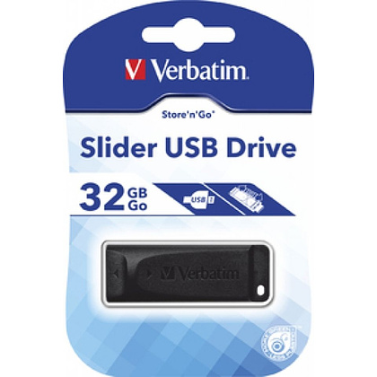 USB-накопитель "Slider", 64 гб, usb 2.0, черный - 3