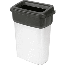 Контейнер пластиковый для мусора VILEDA "Гео", 55л, металлический, черный, -50%