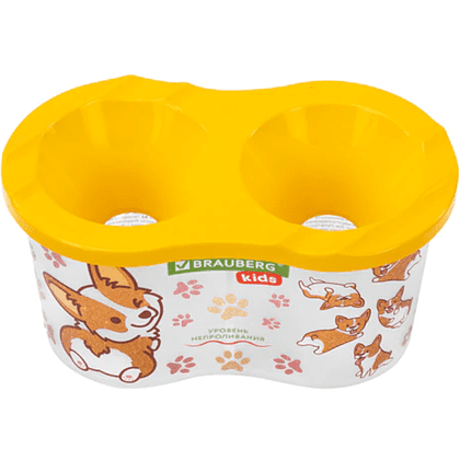 Стакан - непроливайка "Brauberg Kids", двойной, ассорти - 8