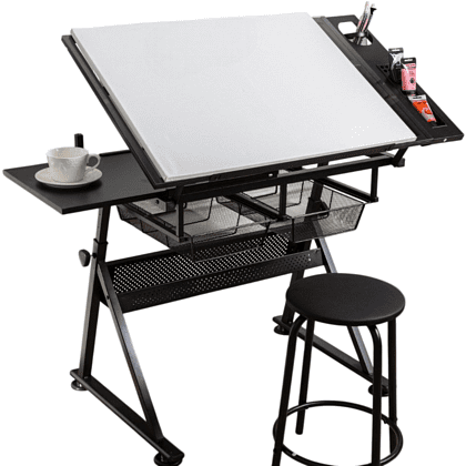 Стол для черчения и рисования "SoulArt 192909", стекло, с реryлировкой столешницы