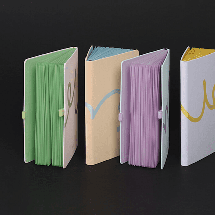 Блокнот "Doodle green paper", А5, 96 листов, розовый, срез зеленый - 5