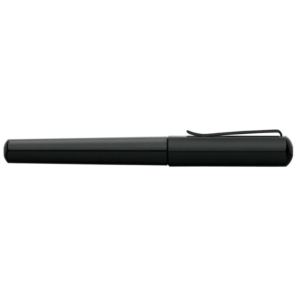 Ручка перьевая "Hexo Black", F, матовый черный, патрон черный - 4