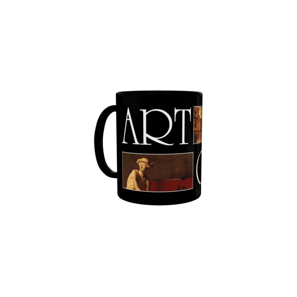 Кружка керамическая "ART CLUB. Натюрморт с атрибутами искусств. Жан-Батист Симеон", 480 мл, черный