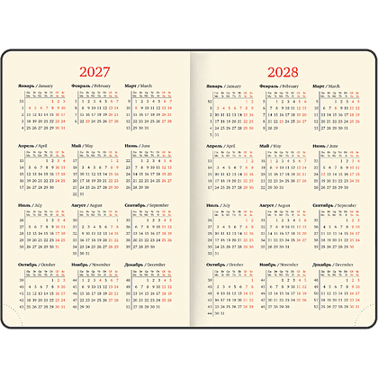 Ежедневник датированный "Note" на 2027 год, А5, 344 страницы, линейка, синий - 5