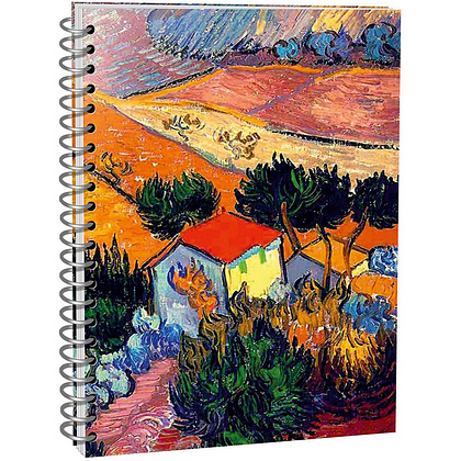 Скетчбук "Ван Гог. Пейзаж с домом и пахарем", А5, 100 листов