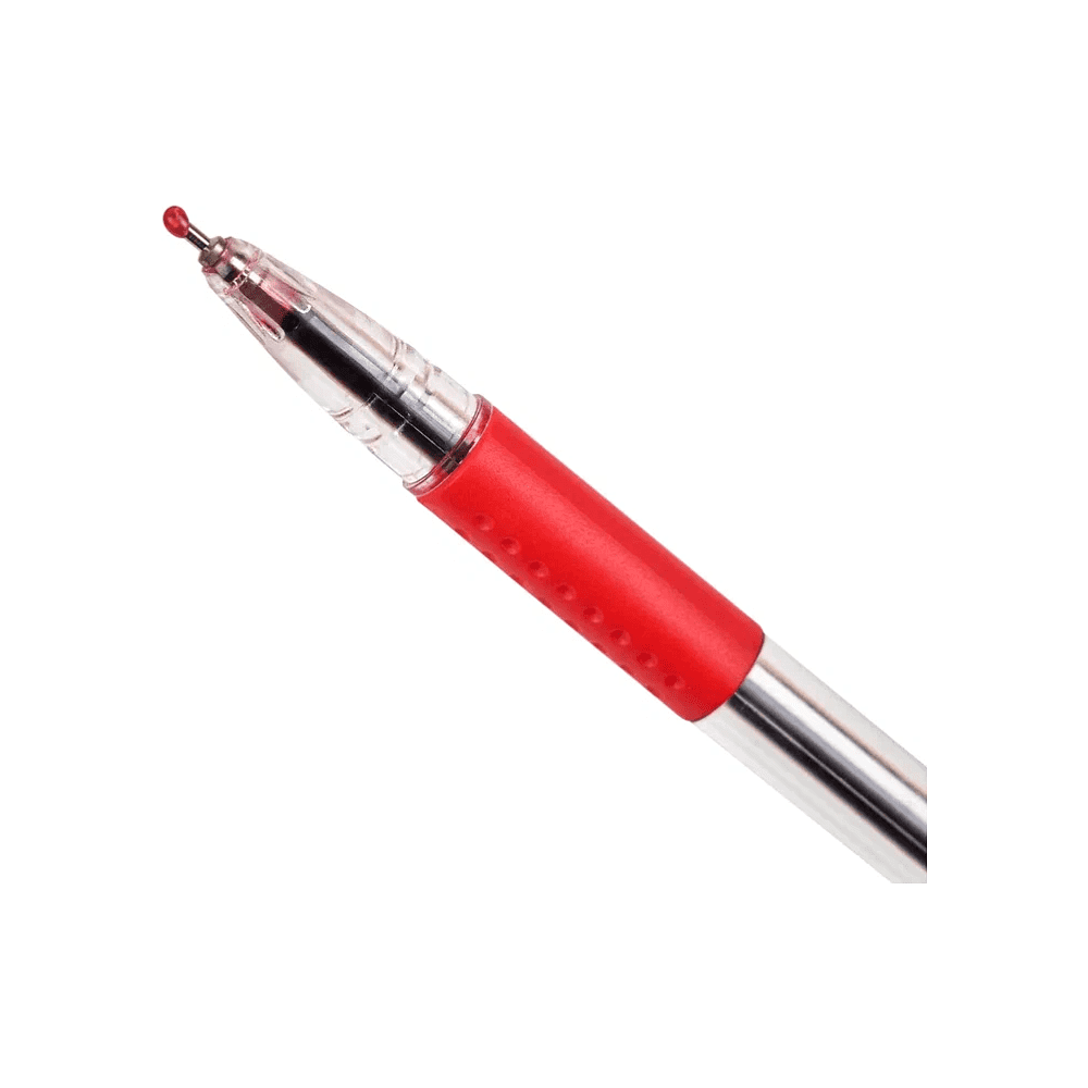 Ручка шариковая "Pronto", 0.5 мм, прозрачный, стерж. красный - 5