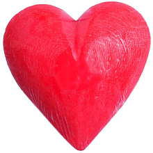 Свеча декоративная "Сердце большое", красный