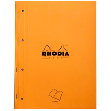 Сменный блок для тетради на кольцах "Rhodia", А4+, 80 листов, линейка, оранжевый