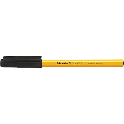 Ручка шариковая "Tops F", 0.4 мм, желтый, стерж. синий - 5