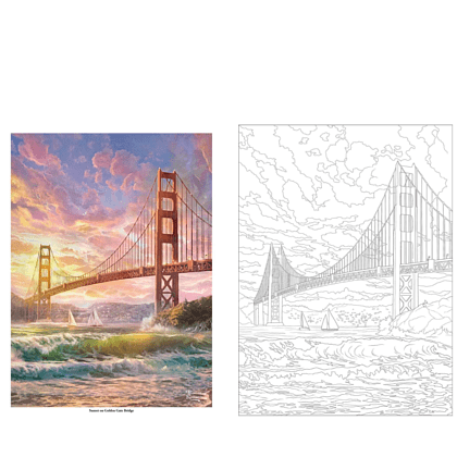 Раскраска на английском языке "Thomas Kinkade Studios. Inspired Destinations. A Coloring Book for Travelers" - 2