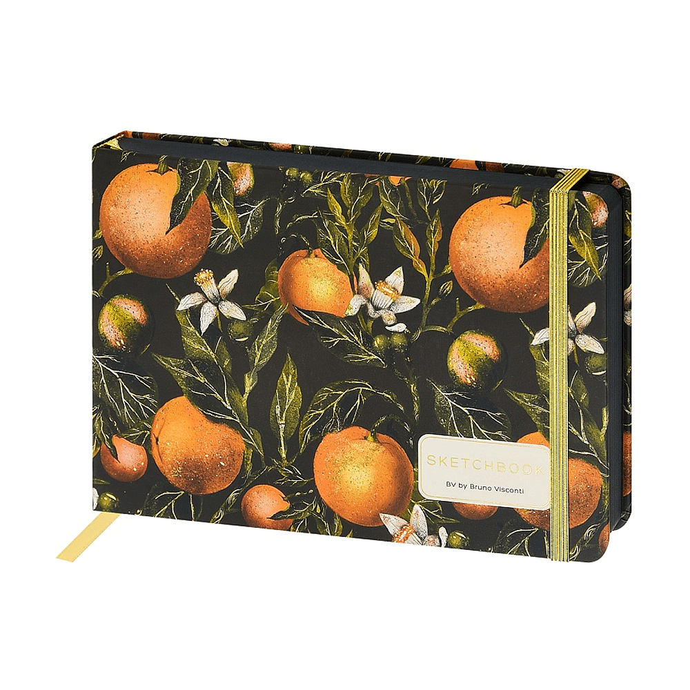 Скетчбук "Flora. Paradise. Oranges", 14.6х21.3 см, 100 г/м2, 100 листов, разноцветный