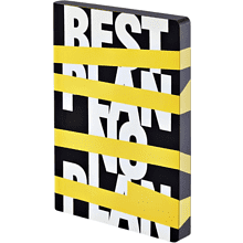 Блокнот "Best Plan - No Plan", А5, 128 листов, в точку, черный, желтый