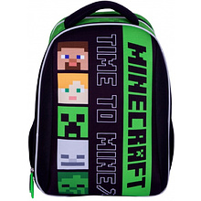 Рюкзак школьный Astra "Minecraft Alex&Steven", размер S, черный, зеленый