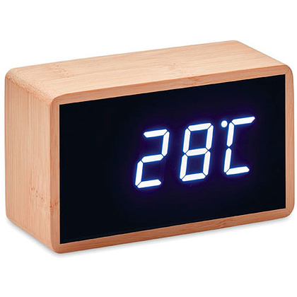 Часы-будильник LED настольные "Miri Clock", коричневый