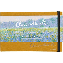 Скетчбук для акварели "Claude Monet - Field of Yellow Irises", 9х14 см, 300 г/м2, 20 листов, шафраново-желтый